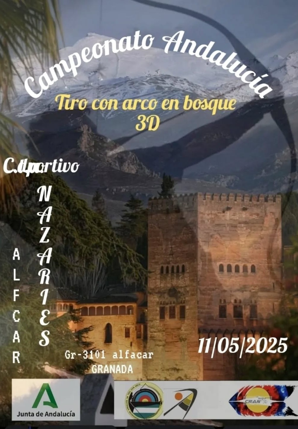 Cartel de Campeonato de Andalucía de Tiro 3D 2025